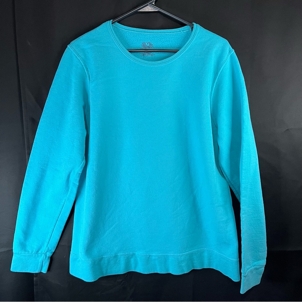 Fruit of a Loom Teal Sweatshirt Size XL EUC